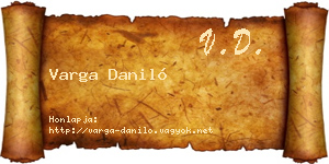 Varga Daniló névjegykártya